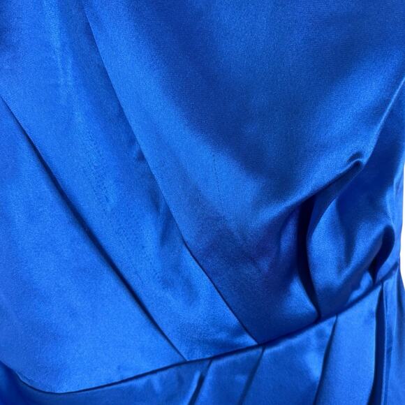 Sau Lee Preston Gown Maxi Dress Satin Formal Classy Party Gala Prom Hoco Blue 8 - Picture 6 of 10